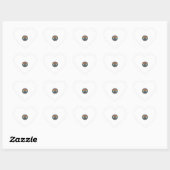 Patriottische Oom Sam Kat Retro Zonsondergang T-Sh Hart Sticker (Vel)