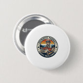 Patriottische Oom Sam Kat Retro Zonsondergang T-Sh Ronde Button 5,7 Cm (Voorkant /achterkant)