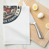 Patriottische Oom Sam Kat Retro Zonsondergang T-Sh Theedoek (Quarter Fold)
