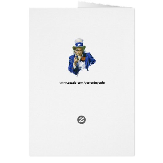 Patriottische oom Sam met Star-Pet en -Pistool (Achterkant)