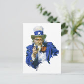 Patriottische oom Sam met Star-Pet en -Pistool Briefkaart (Staand voorkant)