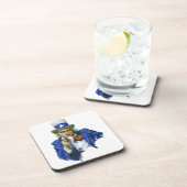 Patriottische oom Sam met Star-Pet en -Pistool Onderzetter (Rechterzijde)