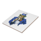  Patriottische oom Sam met Star-Pet en -Pistool Tegeltje (Zijkant)