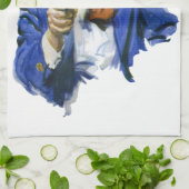  Patriottische oom Sam met Star-Pet en -Pistool Theedoek (Gevouwen)