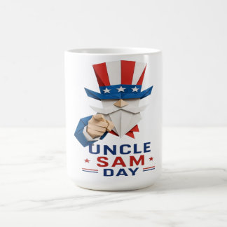 Patriottische Oom Sam Papier Kunst - USA Oom Sam D Koffiemok