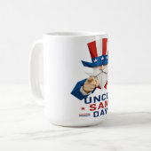 Patriottische Oom Sam Papier Kunst - USA Oom Sam D Koffiemok (Voorkant links)