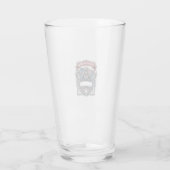 Patriottische Oom Sam Skelet Donkere Patriottische Glas (Achterkant)