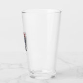 Patriottische Oom Sam Skelet Donkere Patriottische Glas (Links)