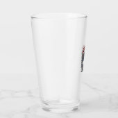 Patriottische Oom Sam Skelet Donkere Patriottische Glas (Rechts)