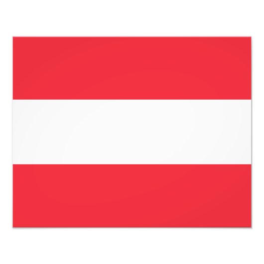 Patriottische Oostenrijkse vlag Foto Afdruk (Voorkant)
