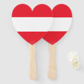 Patriottische Oostenrijkse vlag Handwaaier (Voorkant en achterkant)