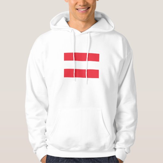 Patriottische Oostenrijkse vlag Hoodie (Voorkant)