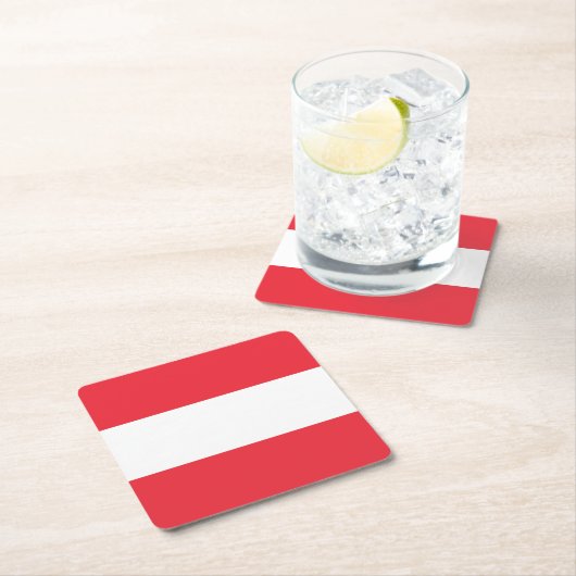 Patriottische Oostenrijkse vlag Kartonnen Onderzetters (Insitu)