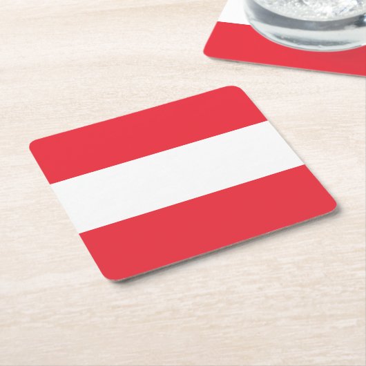Patriottische Oostenrijkse vlag Kartonnen Onderzetters (Schuin)
