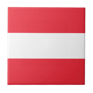 Patriottische Oostenrijkse vlag keramische tegel Tegeltje