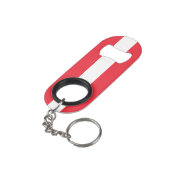 Patriottische Oostenrijkse vlag Mini Flessenopener (Achterkant Gekanteld)