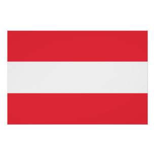 Patriottische Oostenrijkse vlag Perfect Poster