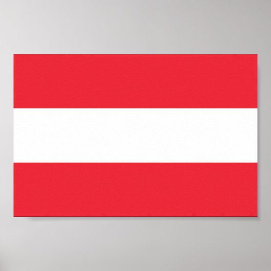 Patriottische Oostenrijkse vlag Poster (Voorkant)