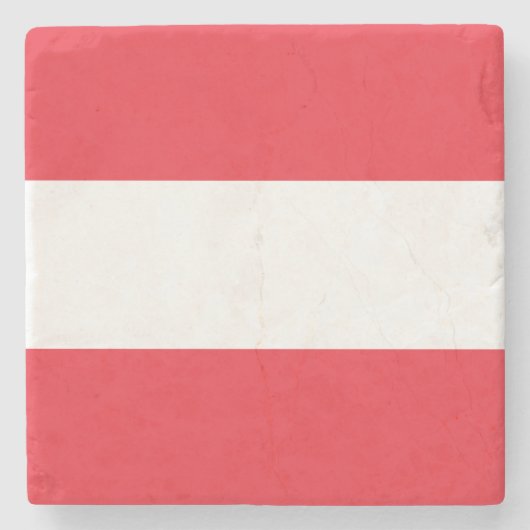 Patriottische Oostenrijkse vlag Stenen Onderzetter (Voorkant)