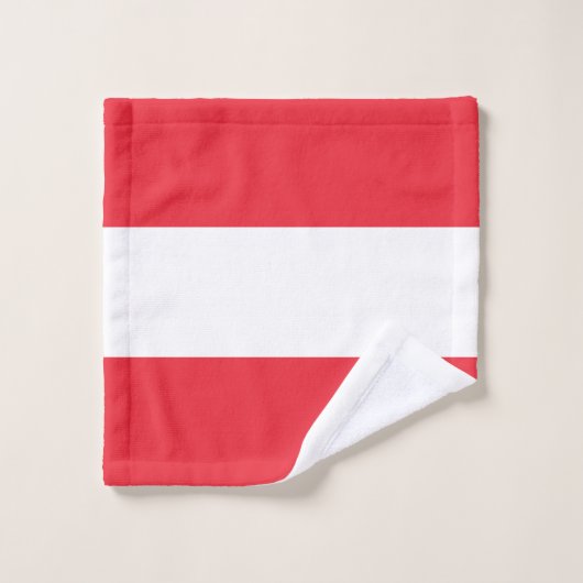 Patriottische Oostenrijkse vlag Washandje (Wasdoekje)