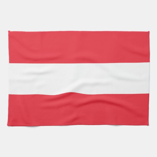 Patriottische Oostenrijkse vlaghanddoek Theedoek (Horizontaal)