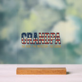 Patriottische Opa Held Beschermer Legende Vector O Acryl Bord (Neutraal)