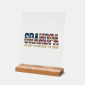 Patriottische Opa Held Beschermer Legende Vector O Acryl Bord (Hoek)
