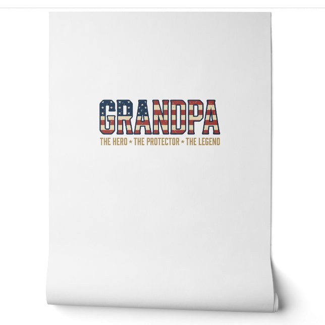 Patriottische Opa Held Beschermer Legende Vector O Behang (Afrollen)
