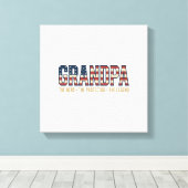 Patriottische Opa Held Beschermer Legende Vector O Canvas Afdruk (Insitu (Houten vloer))