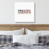 Patriottische Opa Held Beschermer Legende Vector O Canvas Afdruk (Insitu (Slaapkamer))
