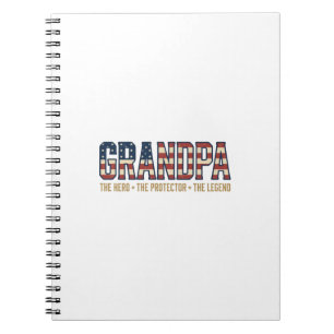 Patriottische Opa Held Beschermer Legende Vector O Notitieboek