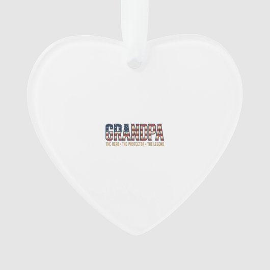 Patriottische Opa Held Beschermer Legende Vector O Ornament (voorkant)