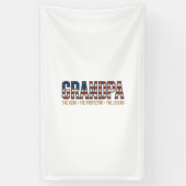 Patriottische Opa Held Beschermer Legende Vector O Spandoek (Verticaal)