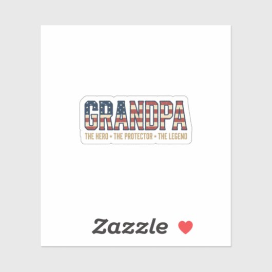 Patriottische Opa Held Beschermer Legende Vector O Sticker (Vel)