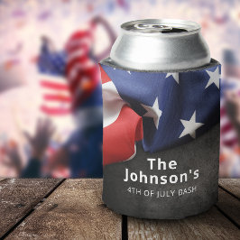 Patriottische opgevouwen Amerikaanse vlag geperson Blikjeskoeler