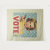 Patriottische Oproep tot Actie: Stem! Wandkleed (Voorkant (horizontaal))