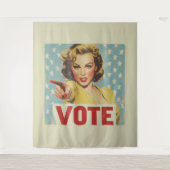 Patriottische Oproep tot Actie: Stem! Wandkleed (Voorkant)