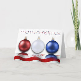 Patriottische Ornamenten en de Kerstkaart van de Feestdagen Kaart