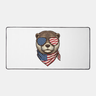 Patriottische Otter Vector Vintage Gravure Shirt D Bureaumat