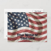 Patriottische oude glorie van de Amerikaanse vlag  Briefkaart (Voorkant / Achterkant)