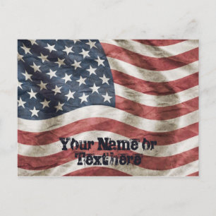 Patriottische oude glorie van de Amerikaanse vlag  Briefkaart