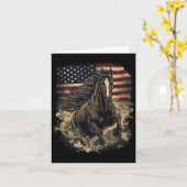 Patriottische Paard Amerikaanse vlag Paardrijden W Kaart (Gele Bloem)
