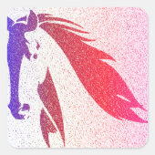 Patriottische Paard Sparkle Stickers (Voorkant)