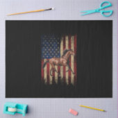 Patriottische paarden Amerikaanse vlag Horseback R Tissuepapier (Craft)
