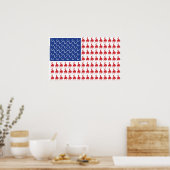 Patriottische paarden en Rider Poster (Keuken)