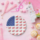 Patriottische paarden papieren bordje (Feest)