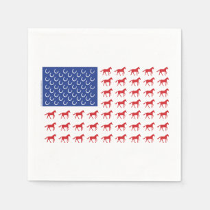 Patriottische paarden servetten