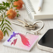 Patriottische paarden Sparkle Acryl Sleutelhanger (Voorkant Rechts)