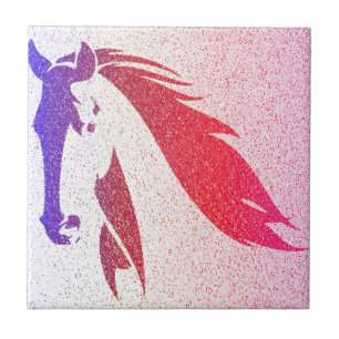 Patriottische paarden Sparkle Ceramic Tile Tegeltje