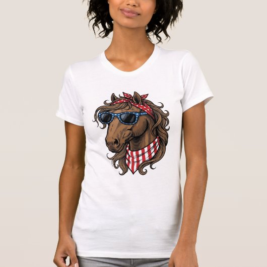 Patriottische paardenkop vector shirt ontwerp_1 (Voorkant)